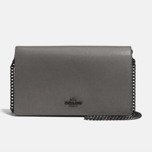 NWOT Coach Callie Foldover Heather Grey 27084 $275